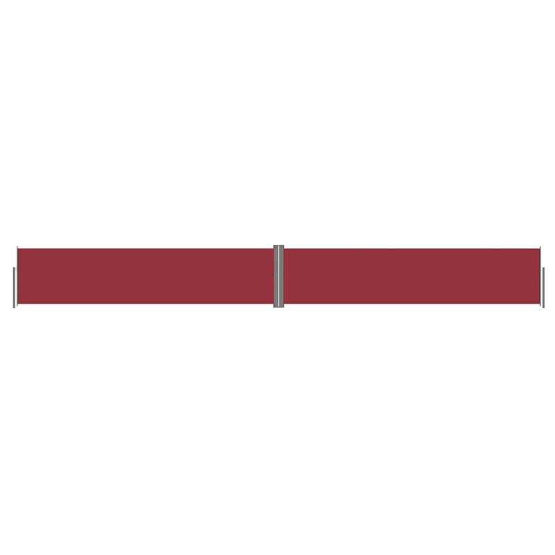 Uttrekkbar sidemarkise 117x1000 cm rød