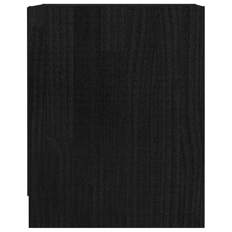 Nattbord 2 stk 35,5x33,5x41,5 cm heltre furu svart