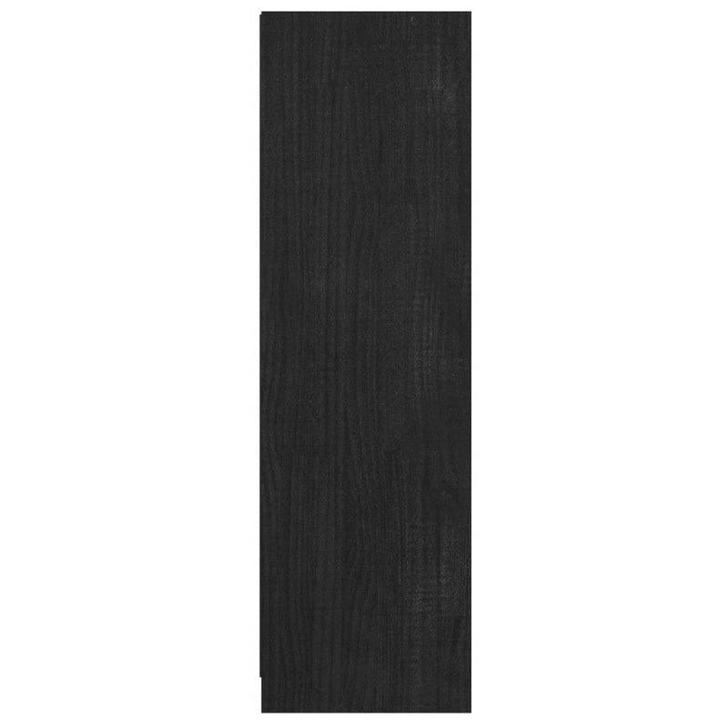 Bokhylle/romdeler 36x33x110 cm heltre furu svart