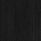 Bokhylle svart 70x33x110 cm heltre furu