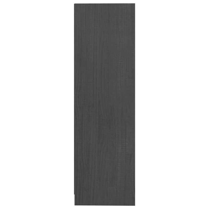 Bokhylle/romdeler grå 104x33,5x110 cm heltre furu