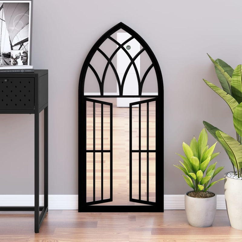 Speil svart 100x45 cm for innendørs bruk jern