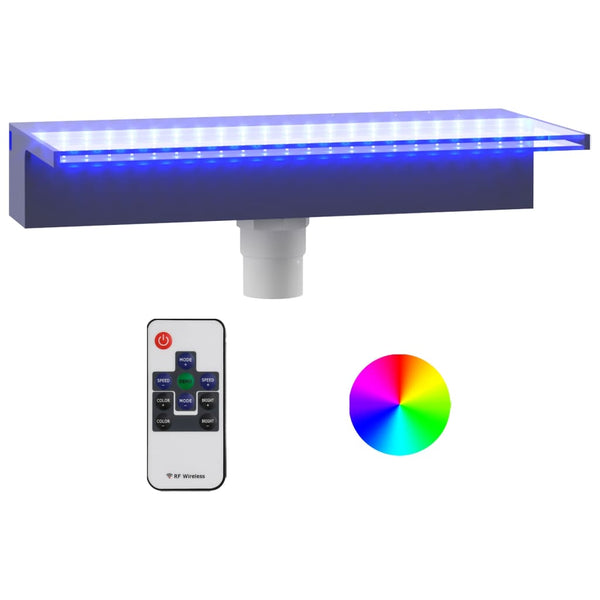 Vannfall med RGB LED akryl 45 cm