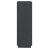 Bokhylle/romdeler grå 40x35x103 cm heltre furu