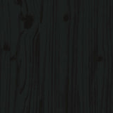 Bokhylle svart 60x35x71 cm heltre furu