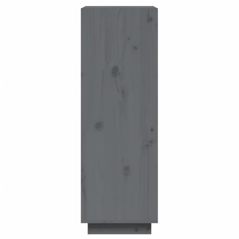 Bokhylle/romdeler grå 60x35x103 cm heltre furu