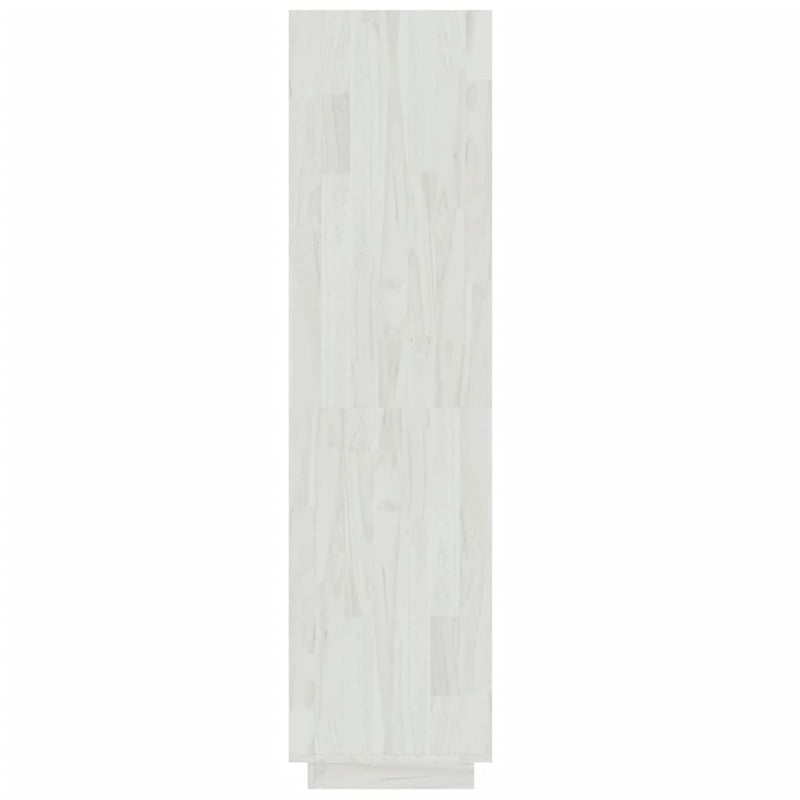 Bokhylle/romdeler hvit 60x35x135 cm heltre furu
