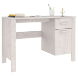 Skrivebord hvit 113x50x75 cm heltre furu