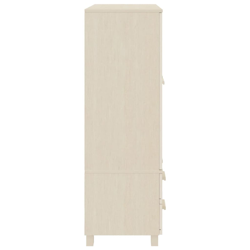 Garderobe honningbrun 99x45x137 cm heltre furu