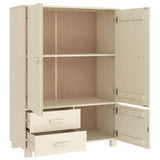 Garderobe honningbrun 99x45x137 cm heltre furu