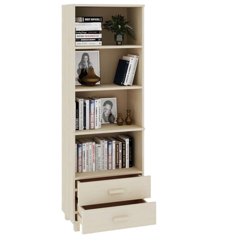 Highboard honningbrun 60x35x180 cm heltre furu