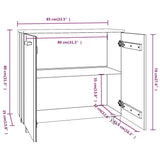 Skjenk hvit 85x35x80 heltre furu