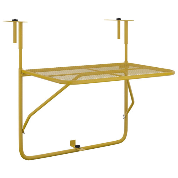 Balkongbord gull 60x40 cm stål