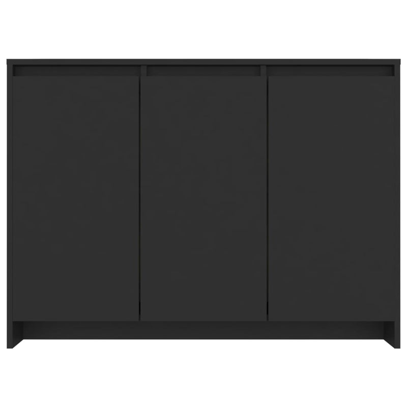 Skjenk svart 102x33x75 cm sponplate