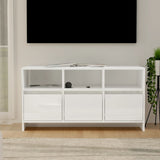 TV-benk høyglans hvit 102x37,5x52,5 cm sponplate