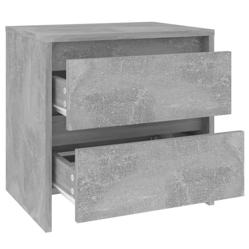 Nattbord betonggrå 45x34,5x44,5 cm sponplate