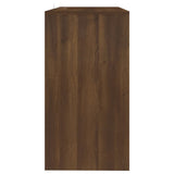 Konsollbord brun eik 89x41x76,5 cm stål