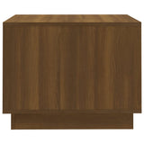 Salongbord brun eik 55x55x43 cm sponplate