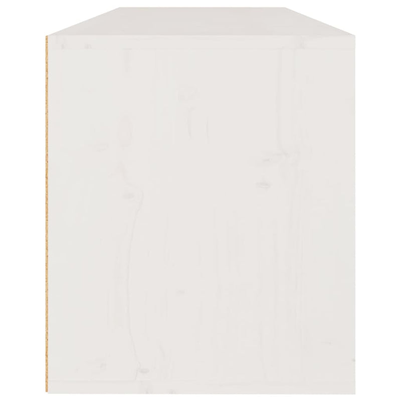Veggskap hvit 100x30x35 cm heltre furu