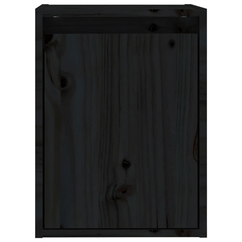 Veggskap svart 30x30x40 cm heltre furu