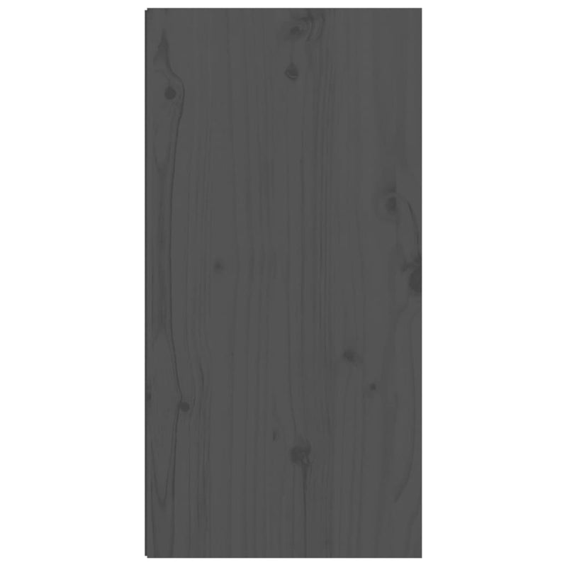 Veggskap 2 stk grå 30x30x60 cm heltre furu
