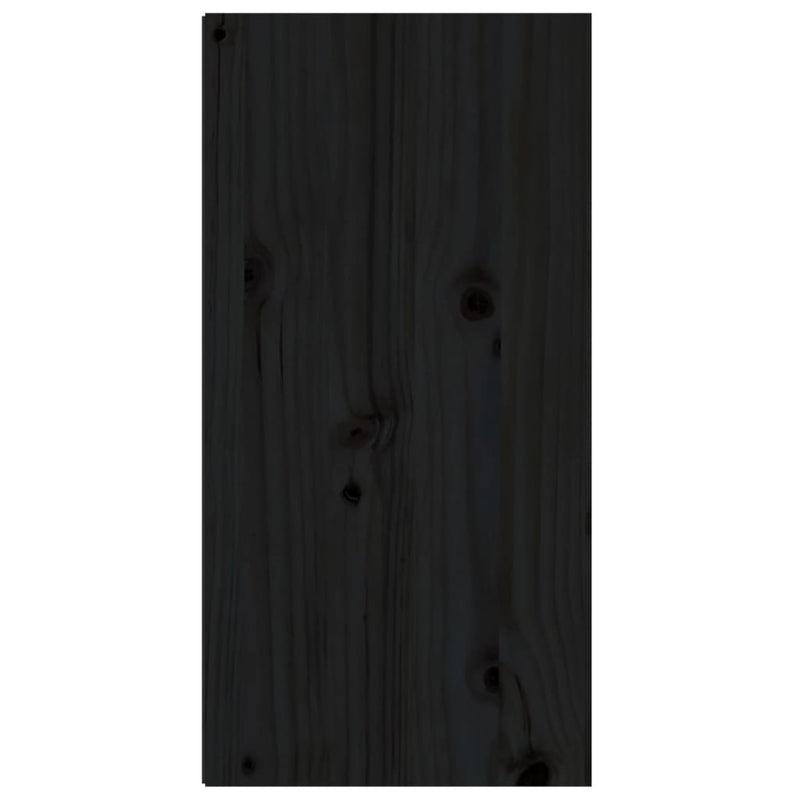 Veggskap svart 30x30x60 cm heltre furu