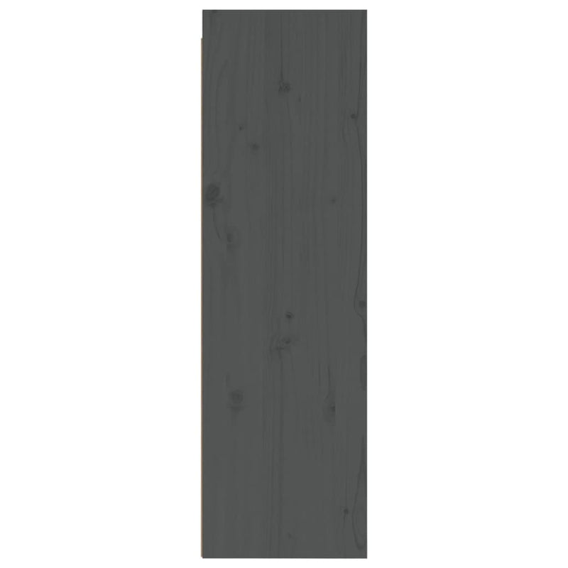 Veggskap 2 stk grå 30x30x100 cm heltre furu