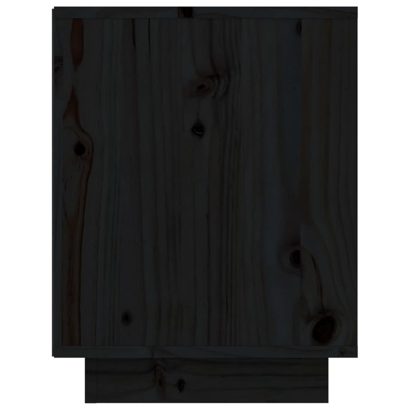 Skohylle svart 60x34x45 cm heltre furu
