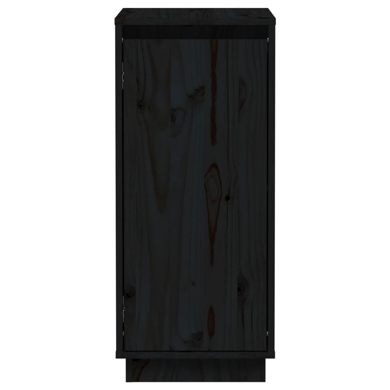 Skjenk svart 31,5x34x75 cm heltre furu