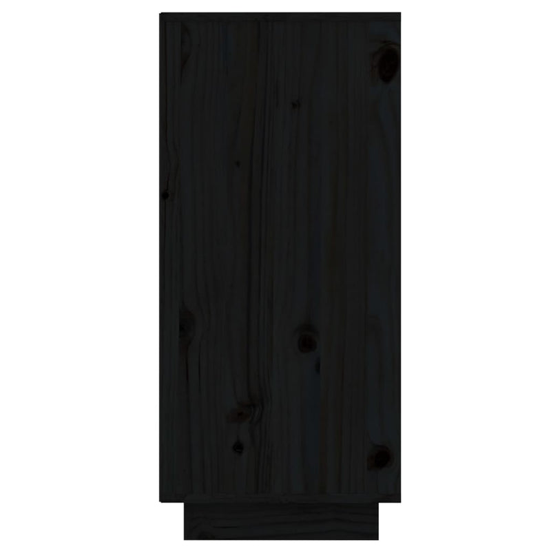 Skjenk svart 60x34x75 cm heltre furu