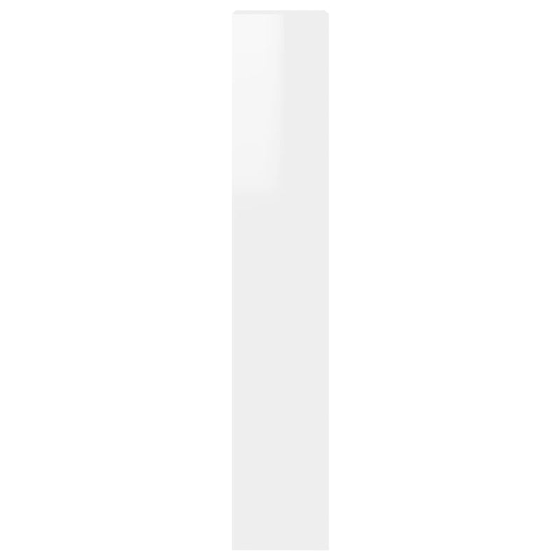 Bokhylle/romdeler høyglans hvit 40x30x166 cm