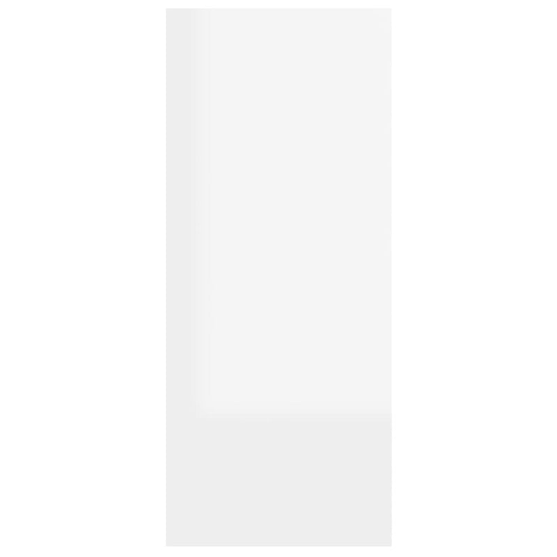 Bokhylle/romdeler høyglans hvit 60x30x72 cm