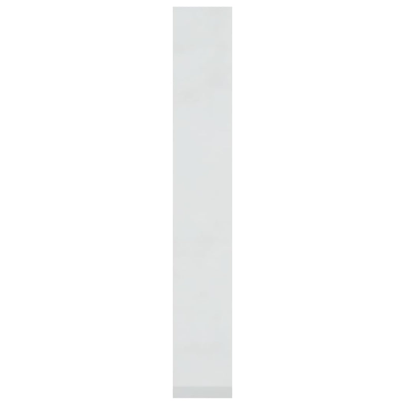 Bokhylle/romdeler høyglans hvit 60x30x198 cm