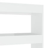 Bokhylle/romdeler høyglans hvit 100x30x135 cm
