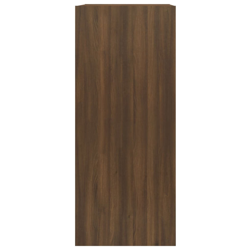 Bokhylle/romdeler brun eik 40x30x72 cm