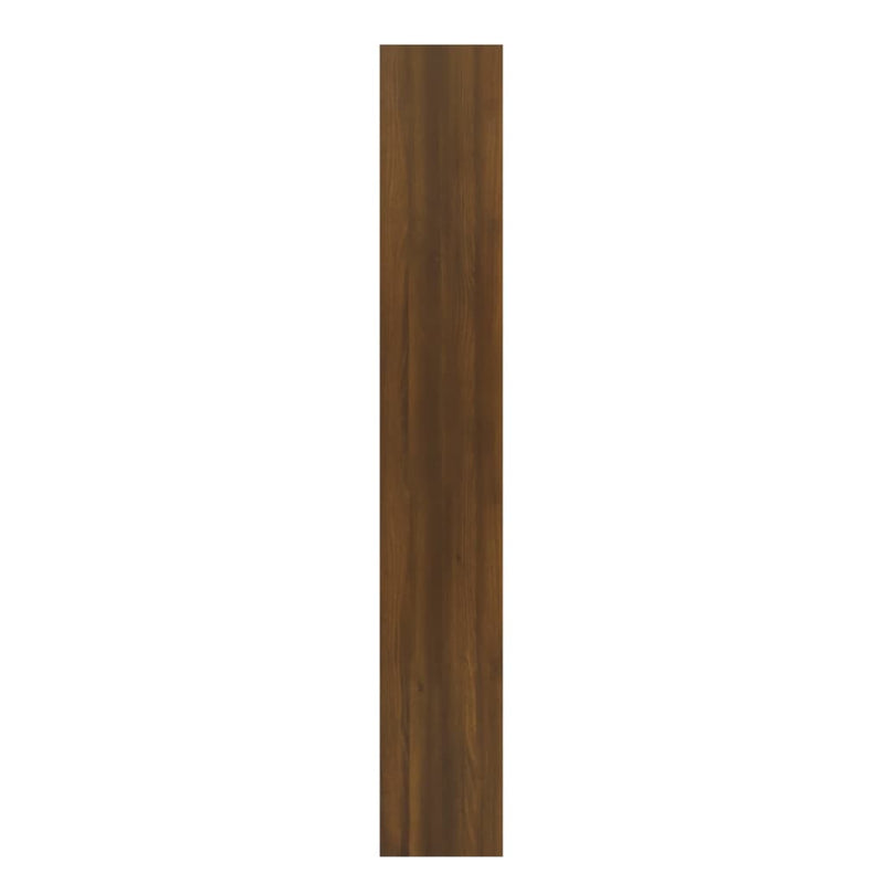 Bokhylle/romdeler brun eik 40x30x198 cm