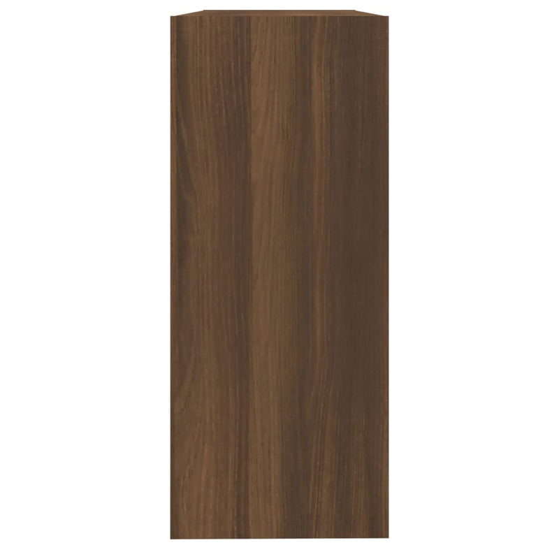 Bokhylle/romdeler brun eik 100x30x72 cm
