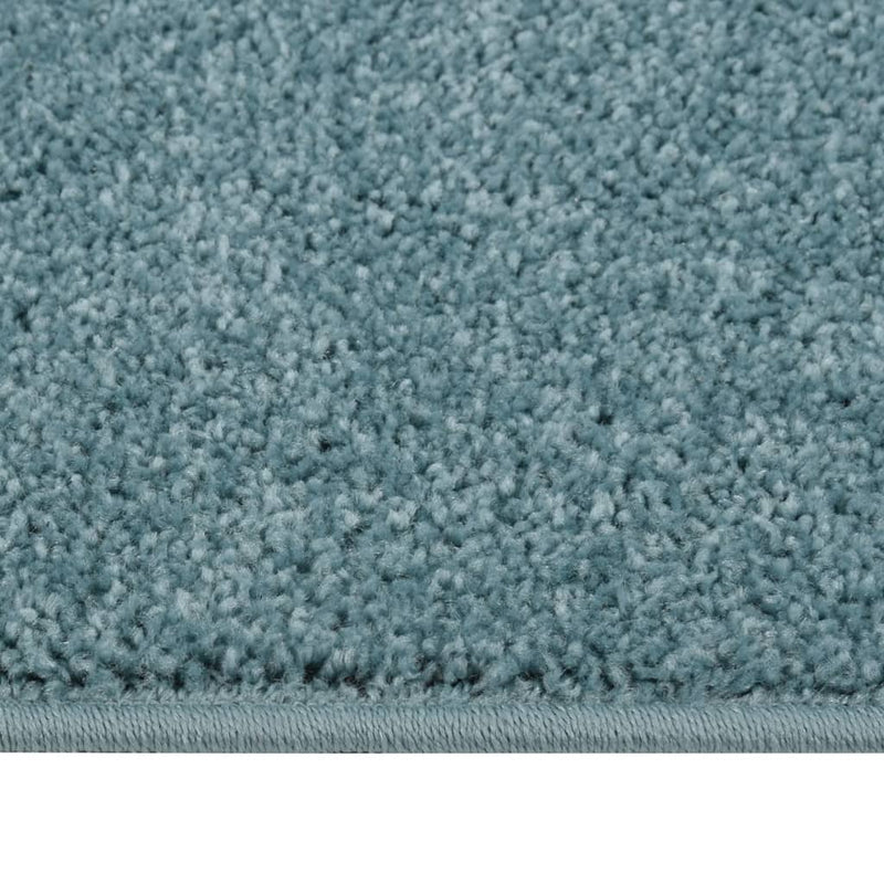 Teppe med kort luv 80x150 cm blå