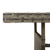 Hagebord grå 160x70x72 cm polyrotting og heltre akasie