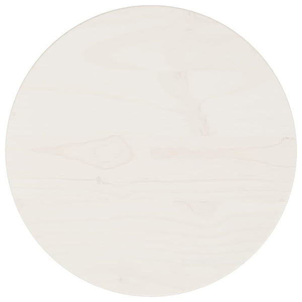 Bordplate hvit Ø30x2,5 cm heltre furu
