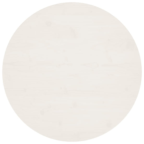 Bordplate hvit Ø80x2,5 cm heltre furu