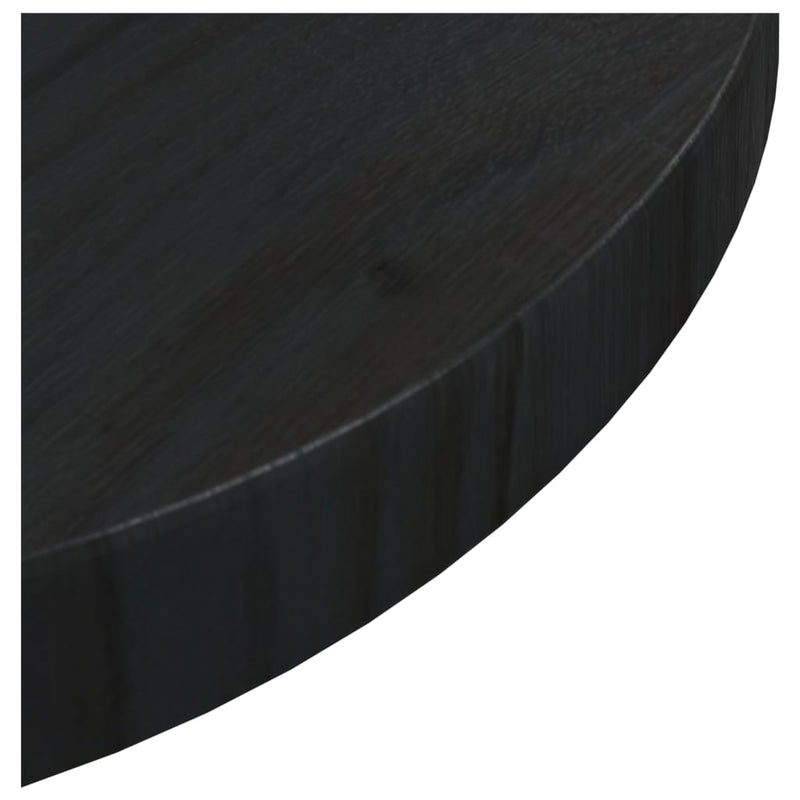 Bordplate svart Ø30x2,5 cm heltre furu