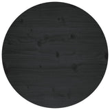 vidaXL Bordplate svart Ø60x2,5 cm heltre furu