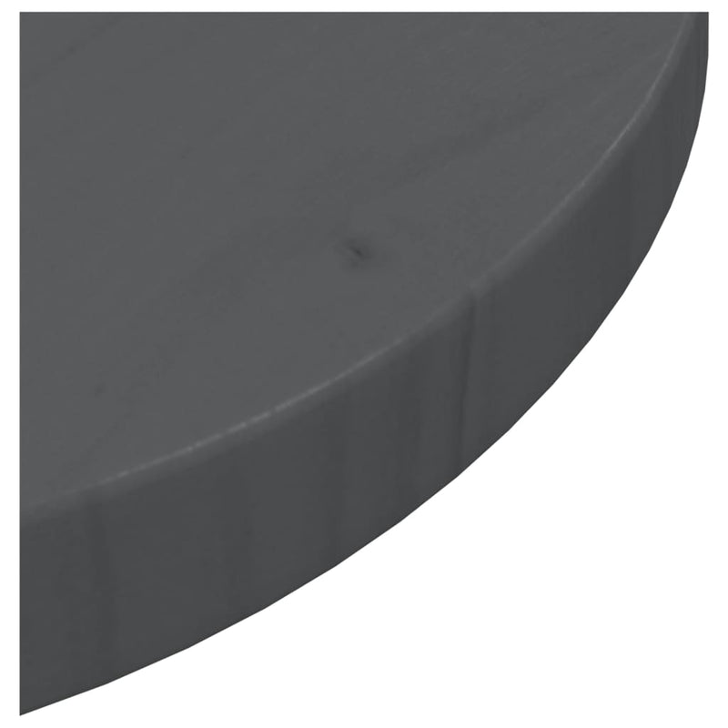 Bordplate grå Ø30x2,5 cm heltre furu