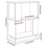 Bokhylle/romdeler 51x25x70 cm heltre furu