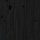 Sengegavl svart 166x4x100 cm heltre furu