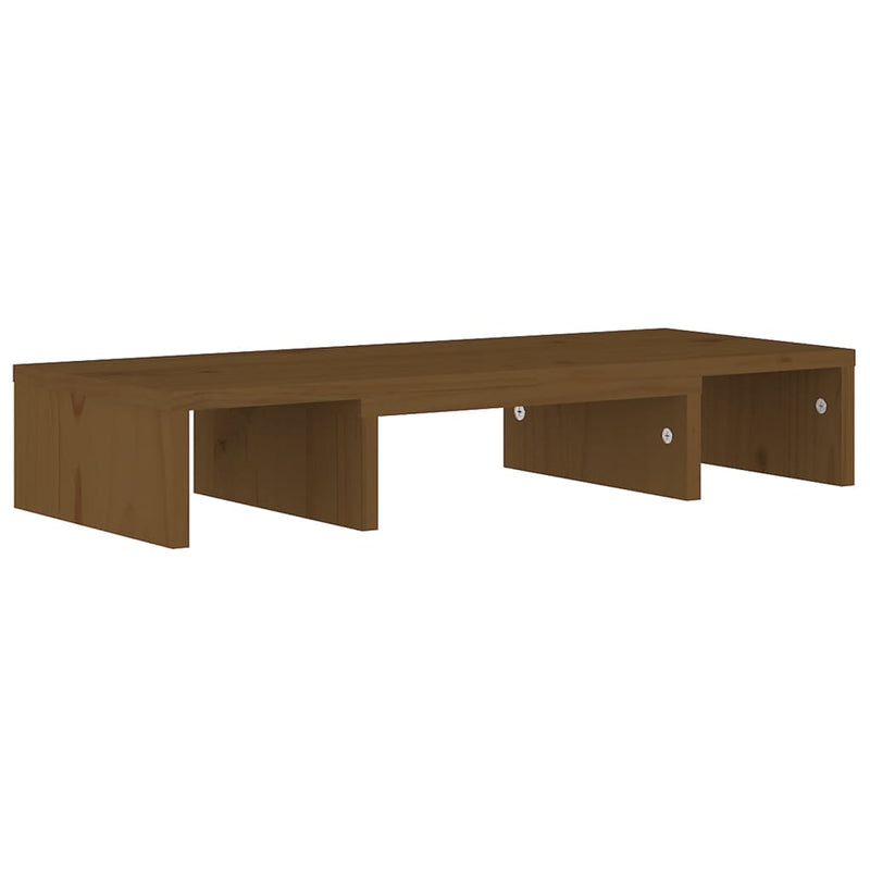 Monitorstativ honningbrun 60x24x10,5 cm heltre furu