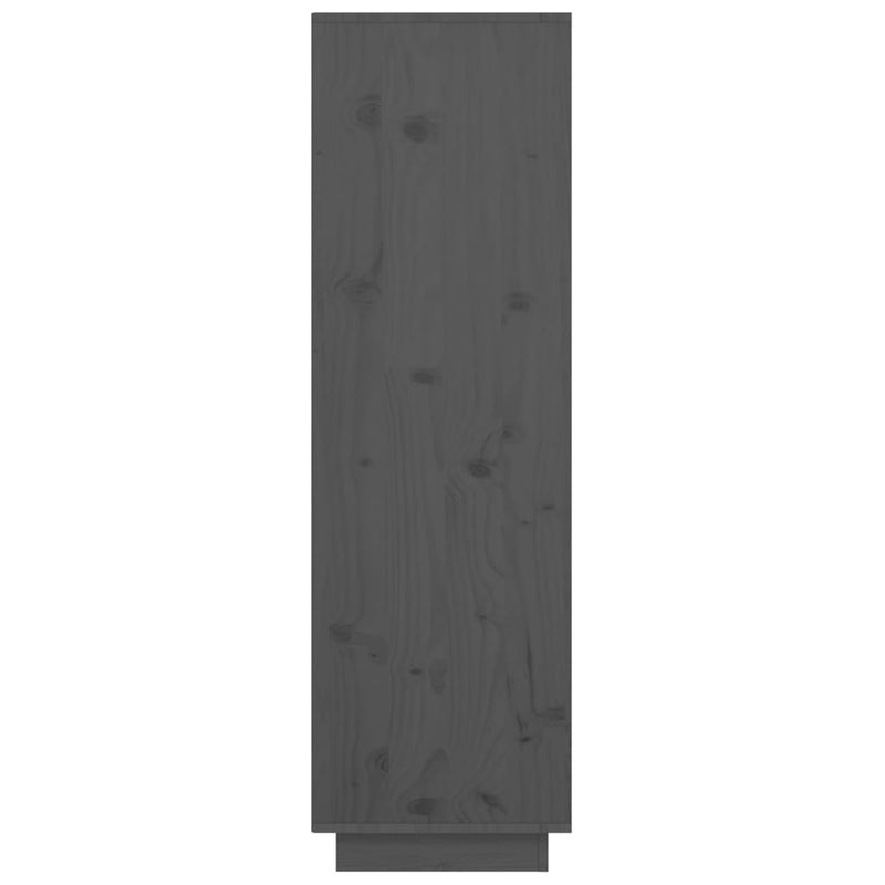 Highboard grå 38x35x117 cm heltre furu