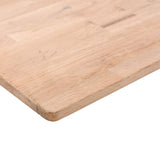 Firkantet bordplate 80x80x2,5 cm ubehandlet heltre eik