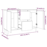 Skjenk brun eik 103,5x35x70 cm konstruert tre